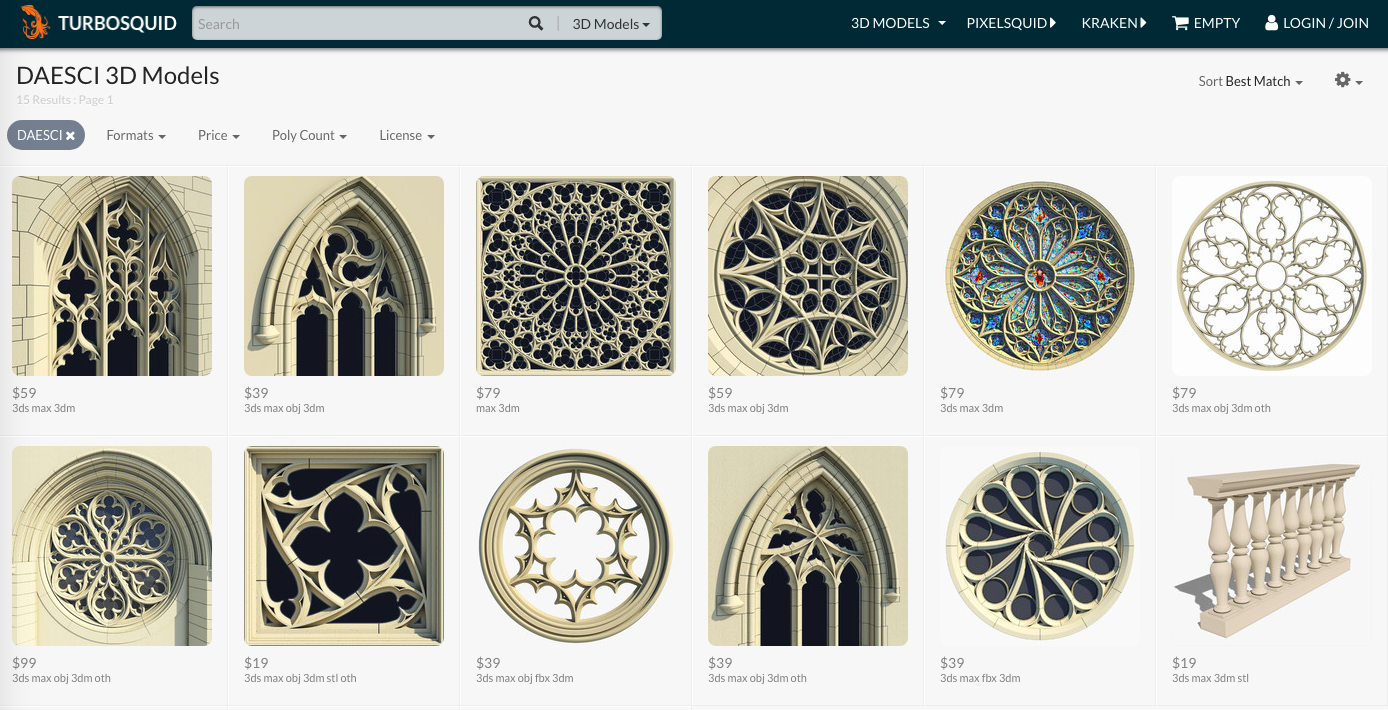 My 3D Models Collection of Gothic Windows on Turbosquid